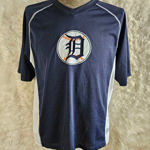 Dynasty Detroit Tiger Men Navy Embroidered Old English D LogoBaseball Jersey XL